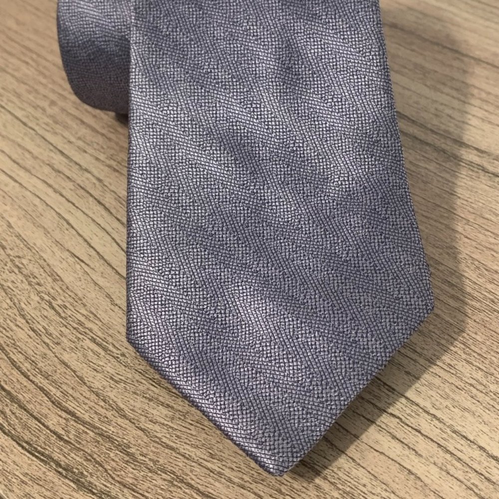 DIOR Homme Purple Black Metallic Striped Silk Neck Tie